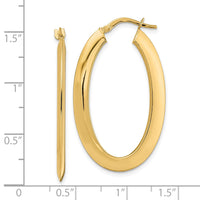 Thumbnail for 14K  Polished Oval  Hoop Earrings