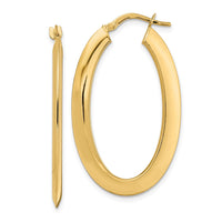 Thumbnail for 14K  Polished Oval  Hoop Earrings