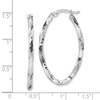 Thumbnail for 14k Twisted 2.5x22x36mm Oval Hoop Earrings