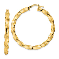 Thumbnail for 14K Polished Twisted Hoop Earrings