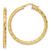 Thumbnail for 14K Polished Twisted Hoop Earrings
