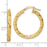 Thumbnail for 14K Polished Twisted Hoop Earrings