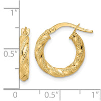Thumbnail for 14K Polished Twisted Hoop Earrings