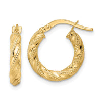 Thumbnail for 14K Polished Twisted Hoop Earrings
