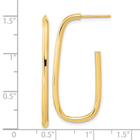 Thumbnail for 14K Polished J-Hoop Earrings