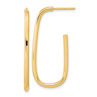 Thumbnail for 14K Polished J-Hoop Earrings