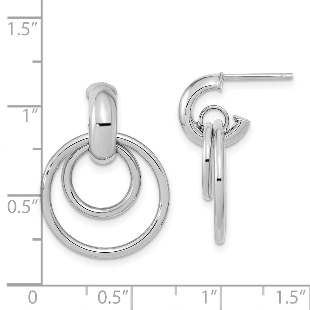 14K Polished Fancy Post Dangle Earrings