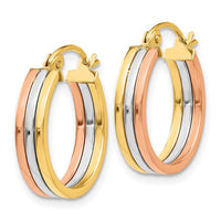 Thumbnail for 14K Tri Color Hoop Earrings