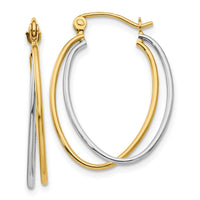 Thumbnail for 14K Two Tone Hoop Earrings