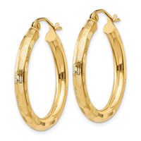Thumbnail for 14k Diamond-cut Hoop Earrings