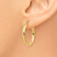Thumbnail for 14k Diamond-cut Hoop Earrings