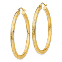 Thumbnail for 14k Diamond-cut Hoop Earrings