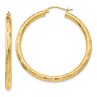Thumbnail for 14k Diamond-cut Hoop Earrings