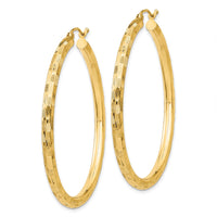 Thumbnail for 14k Diamond-cut Hoop Earrings