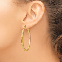 Thumbnail for 14k Diamond-cut Hoop Earrings
