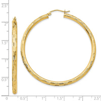 Thumbnail for 14k Diamond-cut Hoop Earrings