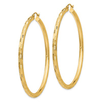 Thumbnail for 14k Diamond-cut Hoop Earrings
