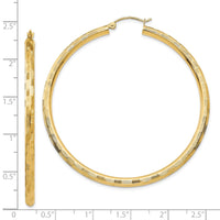 Thumbnail for 14k Diamond-cut Hoop Earrings