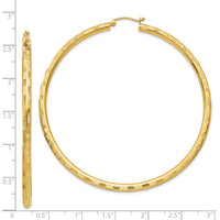 Thumbnail for 14k Diamond-cut Hoop Earrings
