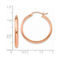 Thumbnail for 14k Rose Gold Hoop Earrings