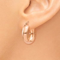 Thumbnail for 14k Rose Gold Hoop Earrings