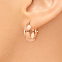 Thumbnail for 14k Rose Gold Hoop Earrings