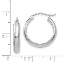 Thumbnail for 14k White Gold Hoop Earrings