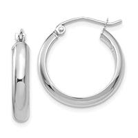 Thumbnail for 14k White Gold Hoop Earrings