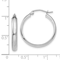 Thumbnail for 14k White Gold Hoop Earrings
