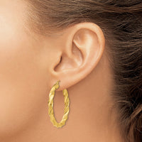 Thumbnail for 14k Light Twisted Hoop Earrings
