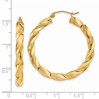 Thumbnail for 14k Light Twisted Hoop Earrings