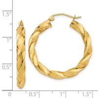 Thumbnail for 14k Light Twisted Hoop Earrings