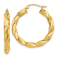 Thumbnail for 14k Light Twisted Hoop Earrings
