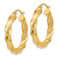 Thumbnail for 14k Light Twisted Hoop Earrings