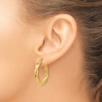 Thumbnail for 14k Light Twisted Hoop Earrings