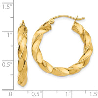 Thumbnail for 14k Light Twisted Hoop Earrings