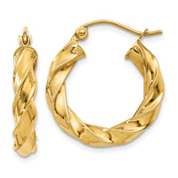 Thumbnail for 14k Light Twisted Hoop Earrings