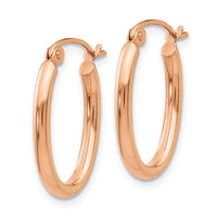 Thumbnail for 14k Rose Gold Oval Hoop Earrings