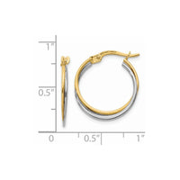 Thumbnail for 14K Two-Tone Polished Hoop Earrings