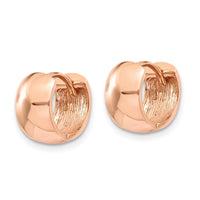 Thumbnail for 14k Rose Gold Round Hinged Hoop Earrings
