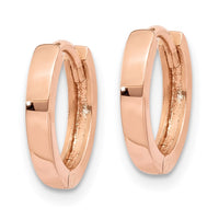 Thumbnail for 14k Rose Gold Round Hinged Hoop Earrings
