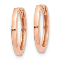 Thumbnail for 14k Rose Gold Round Hinged Hoop Earrings