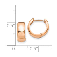 Thumbnail for 14K Rose Gold Hinged Hoop Earrings