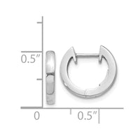 Thumbnail for 14K White Gold Hinged Hoop Earrings