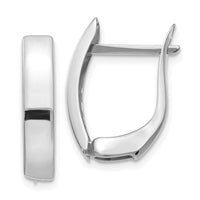 Thumbnail for 14K White Gold Polished Hinged Post Earrings