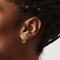 Thumbnail for 14k Rose Gold Polished Endless Tube Hoop Earrings