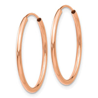 Thumbnail for 14k Rose Gold Polished Endless Tube Hoop Earrings