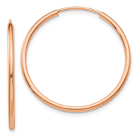 Thumbnail for 14k Rose Gold Polished Endless Tube Hoop Earrings