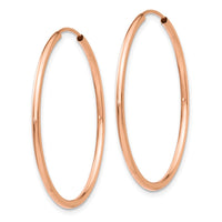 Thumbnail for 14k Rose Gold Polished Endless Tube Hoop Earrings