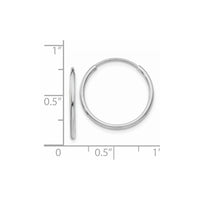 Thumbnail for 14k White Gold Polished Endless Tube Hoop Earrings